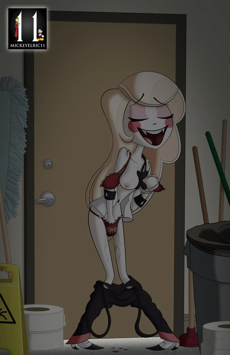 Charlie Morningstar Hazbin Hotel Tits Masturbation Nipples Solo Wet
