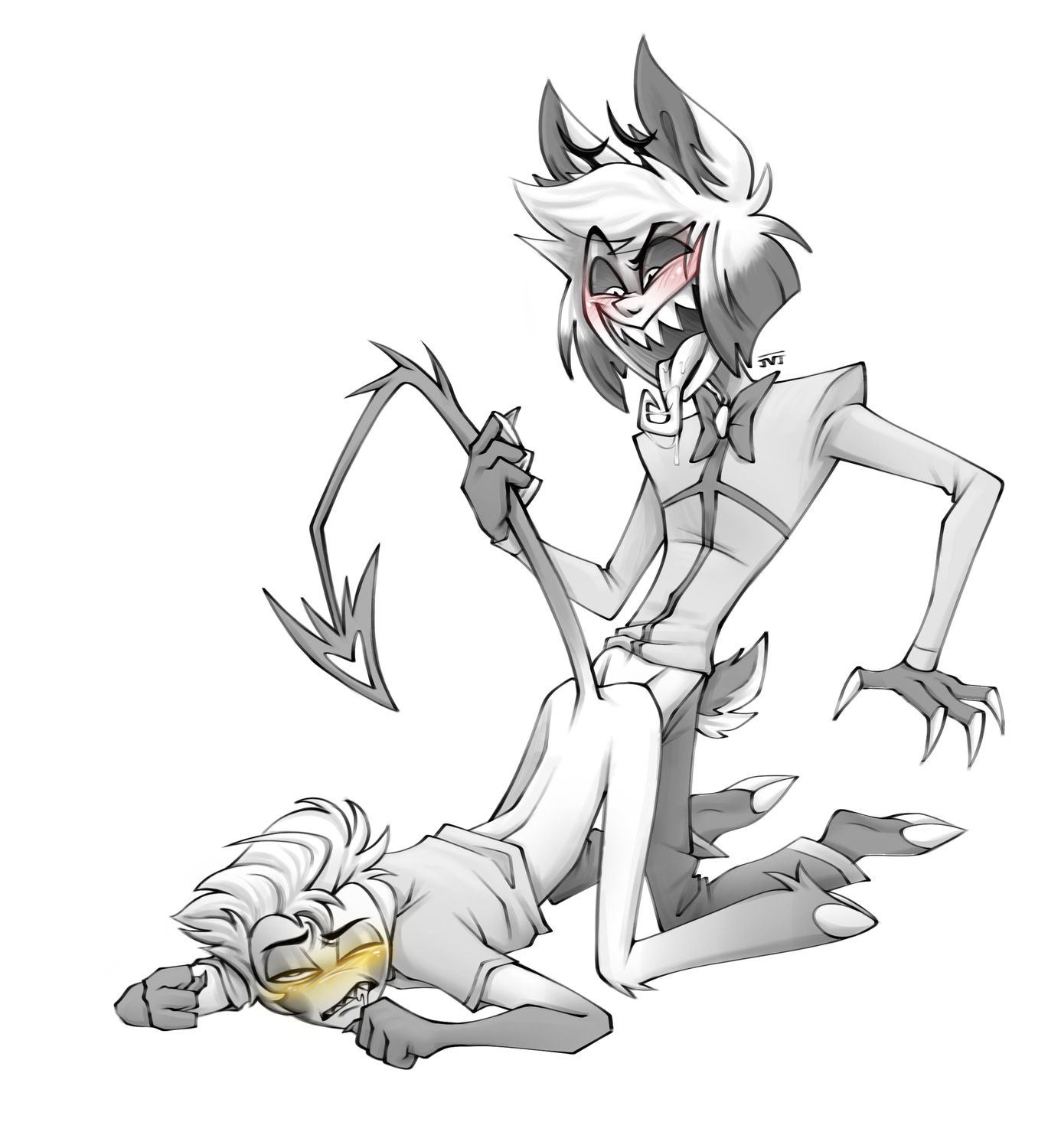 Lucifer Morningstar Hazbin Hotel and Alastor Hazbin Hotel Vagina Gay