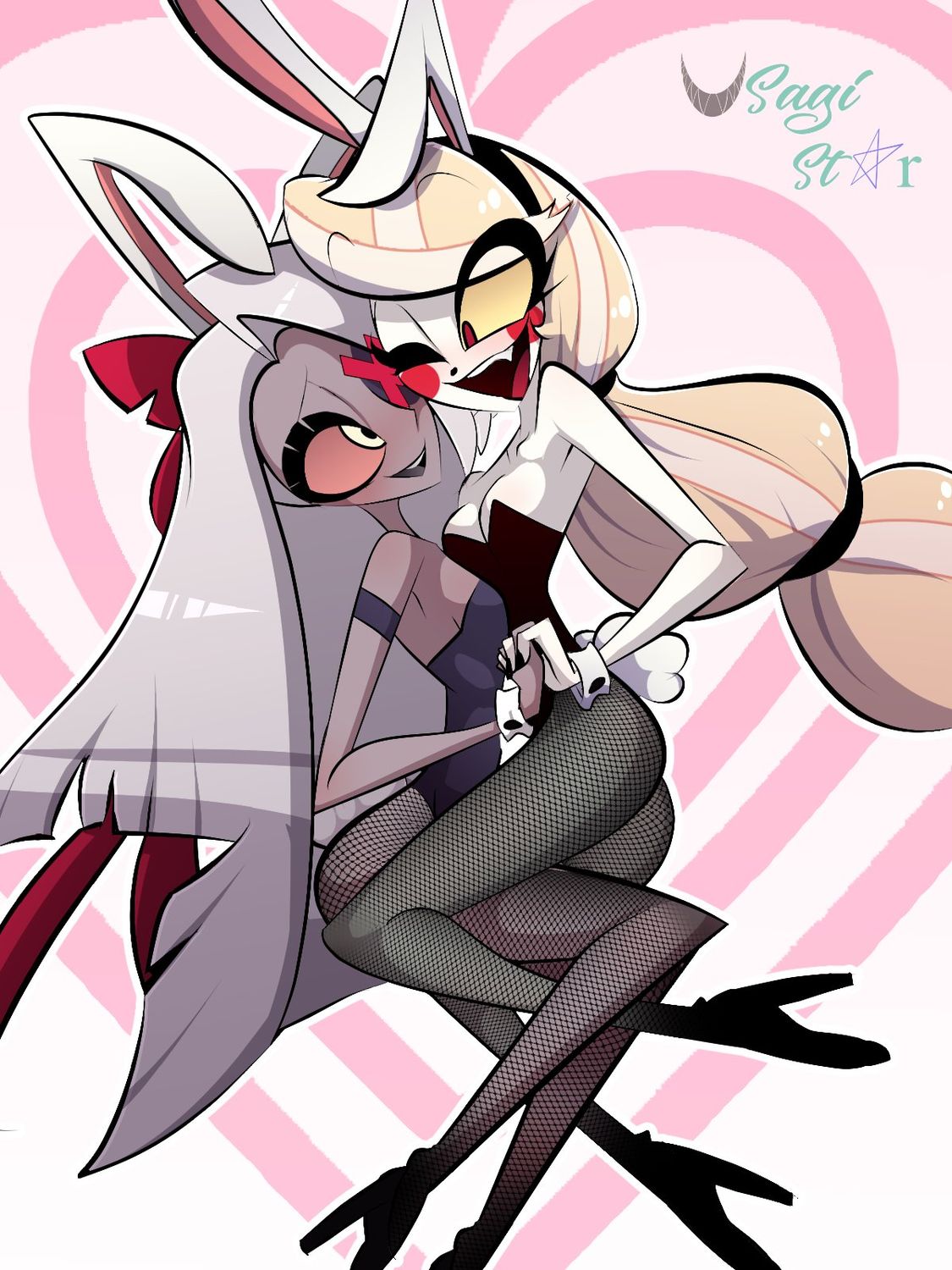 Vaggie Hazbin Hotel and Charlie Morningstar Hazbin Hotel Lesbian