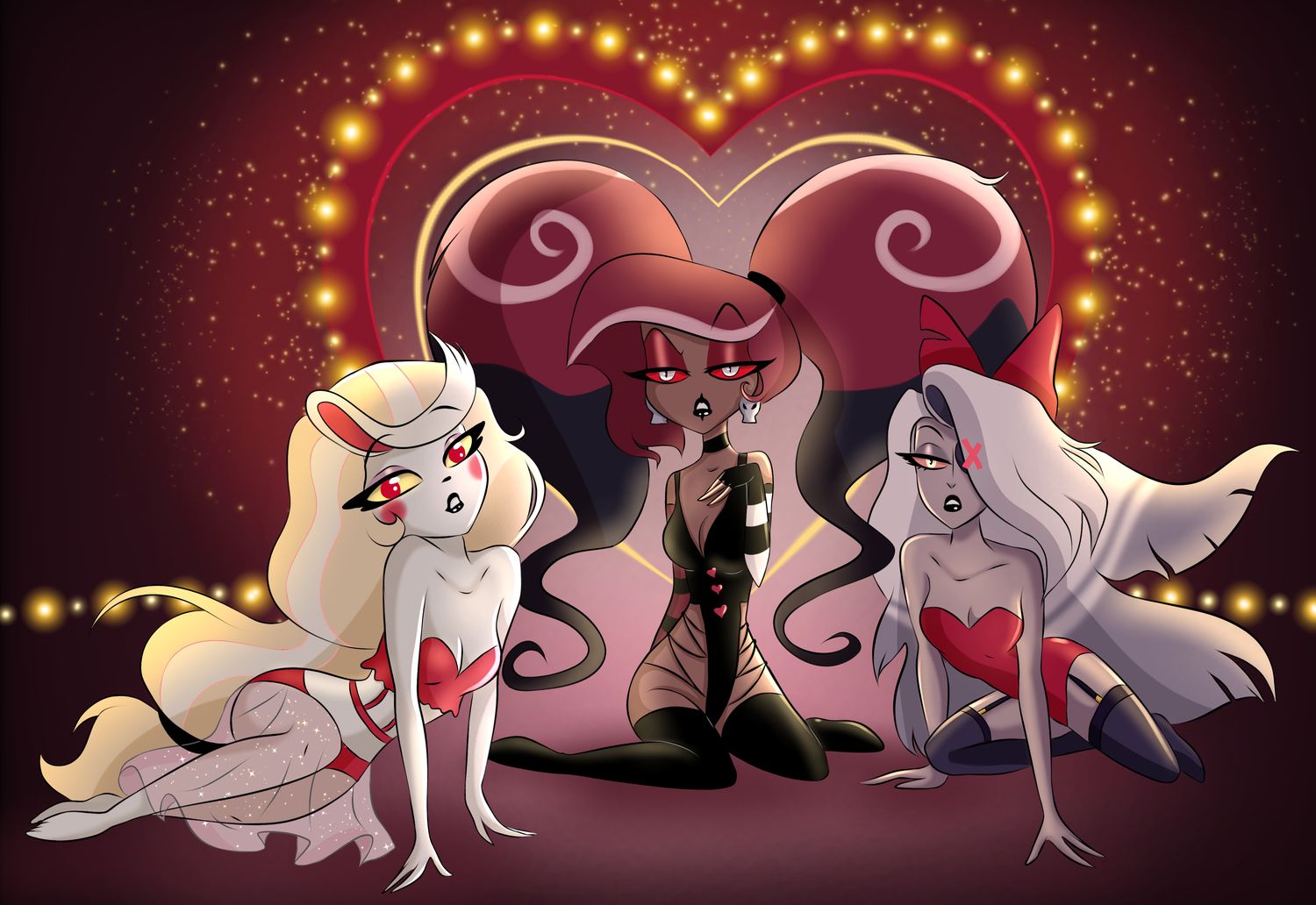 Vaggie Hazbin Hotel and Charlie Morningstar Hazbin Hotel Tits Image