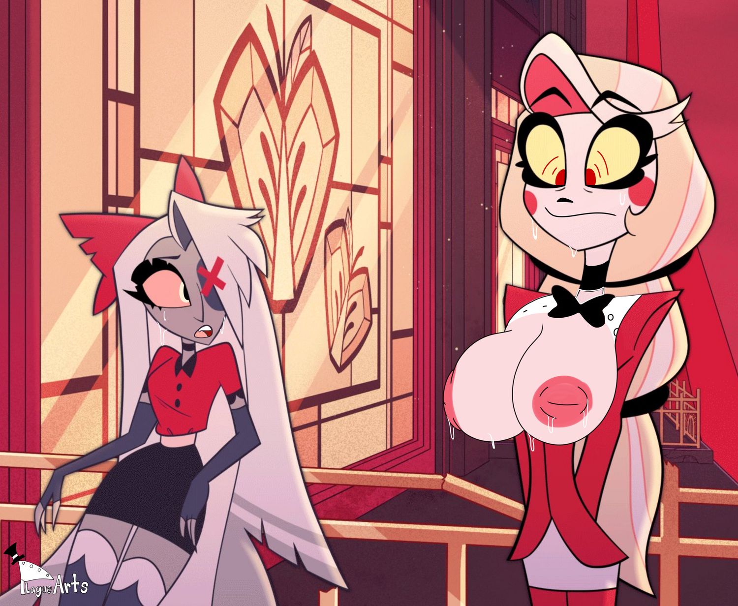 Vaggie Hazbin Hotel and Charlie Morningstar Hazbin Hotel Topless