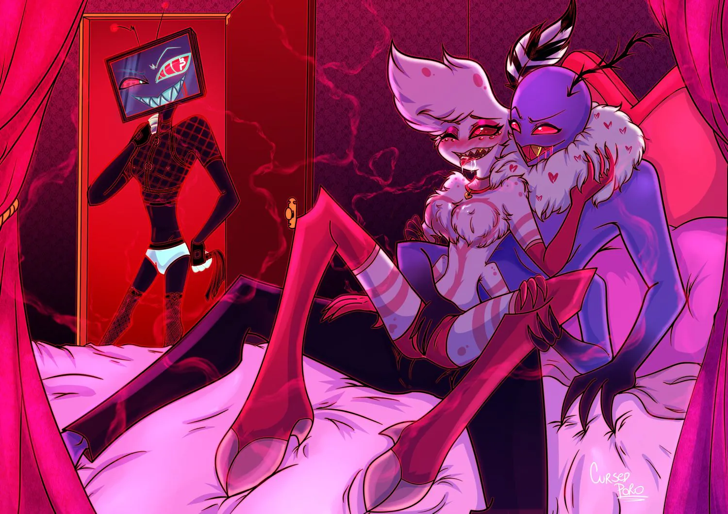 Vox Hazbin Hotel and Valentino Hazbin Hotel Femboy Gay