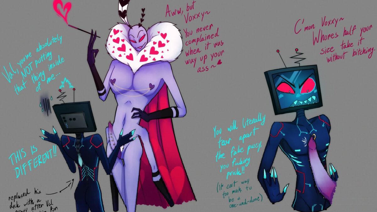 Valentino and Vox enjoying intimate moments