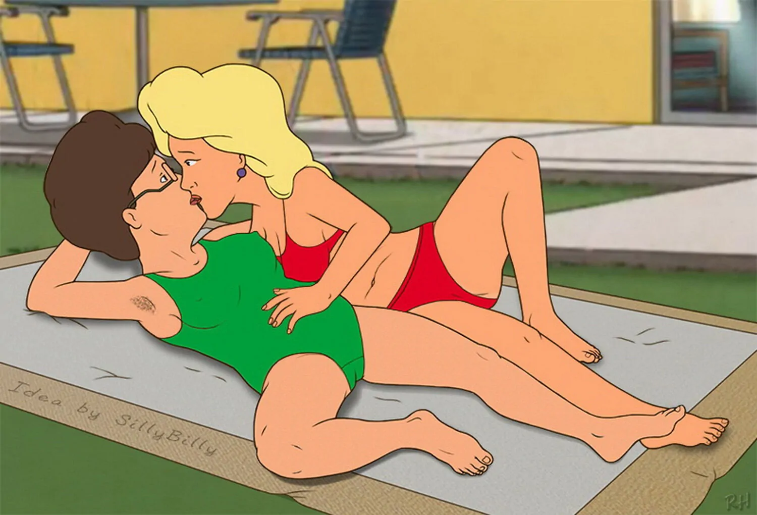Nancy Gribble and Peggy Hill Swimsuit Female Only Milf