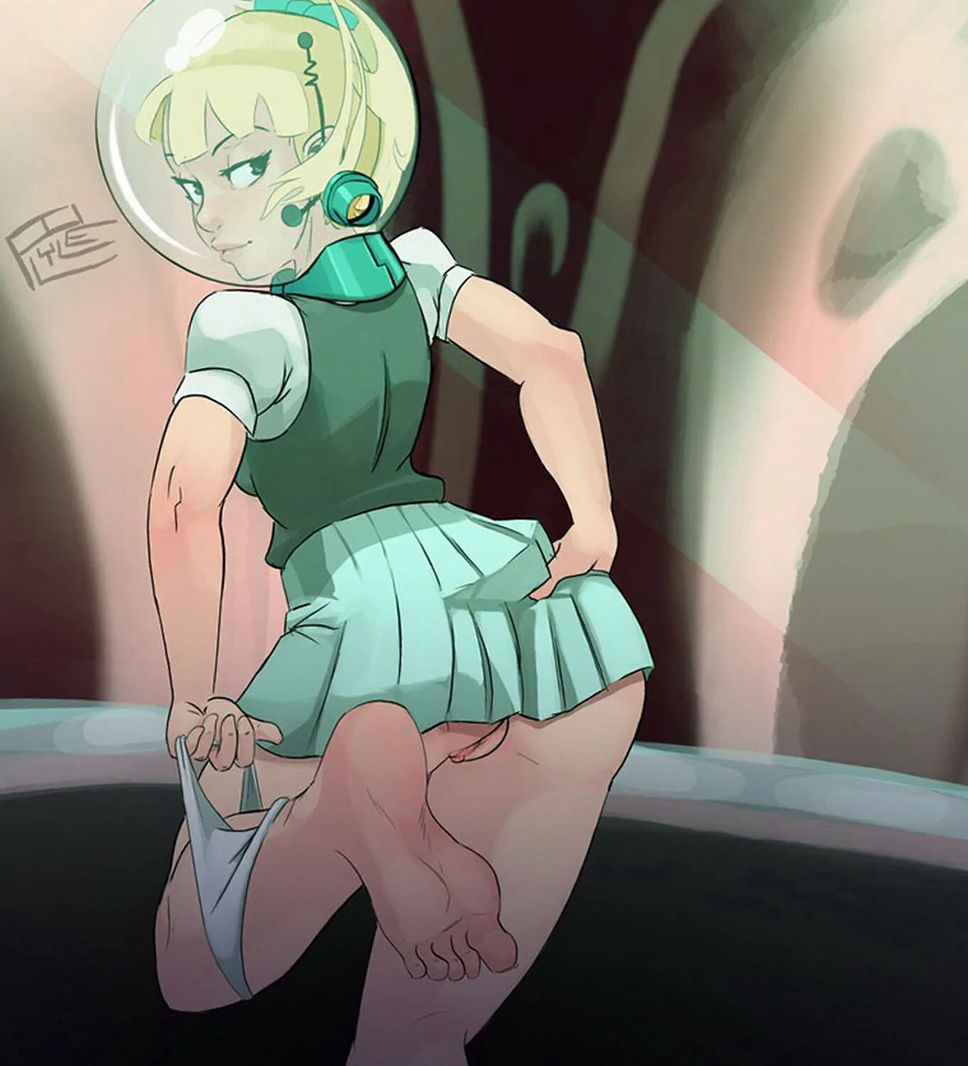 Annie (Rick and Morty) Blonde Pussy Feet No Panties Panties Solo