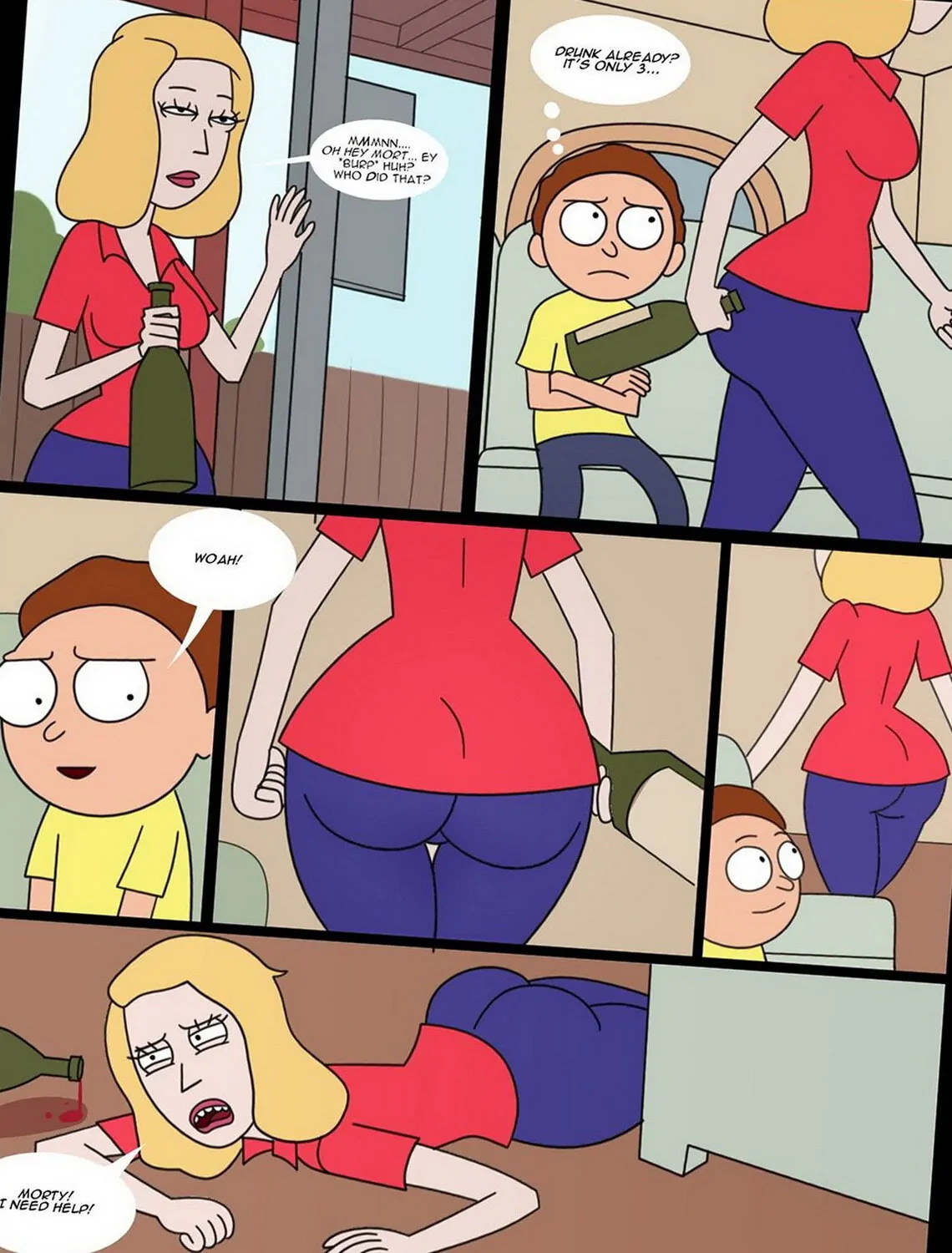 Beth Smith and Morty Smith Drunk Sex Blonde