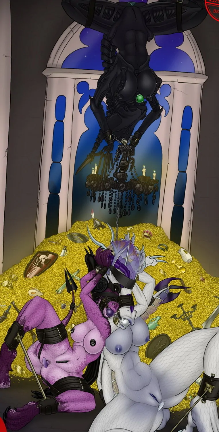 Interstellar Demon Stripper Sex Toys Bondage Big Breast Nipples Gag