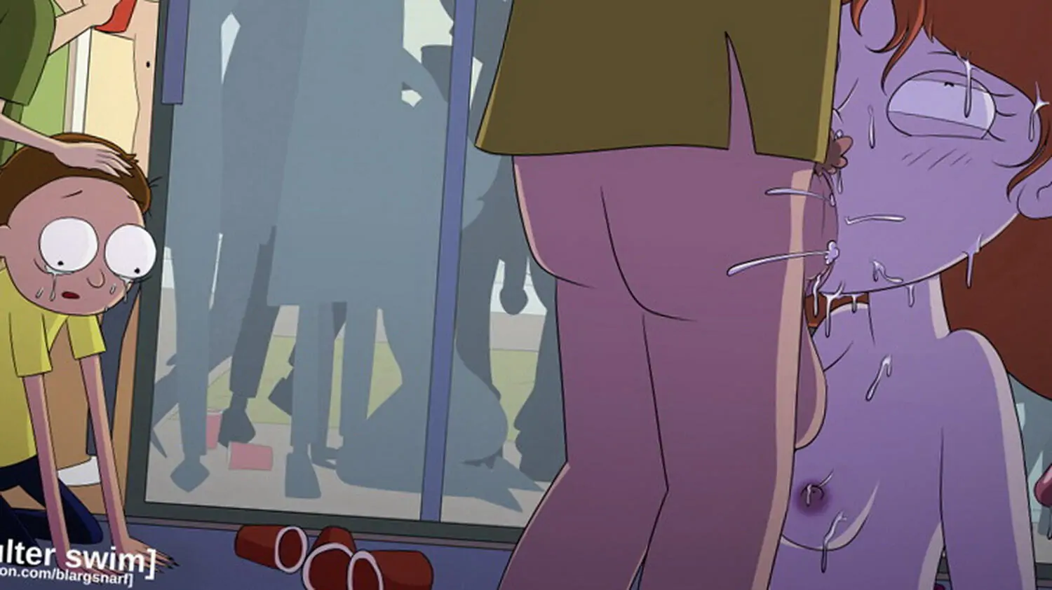 Jessica and Morty Smith Drunk Sex Nipples Oral Humiliation