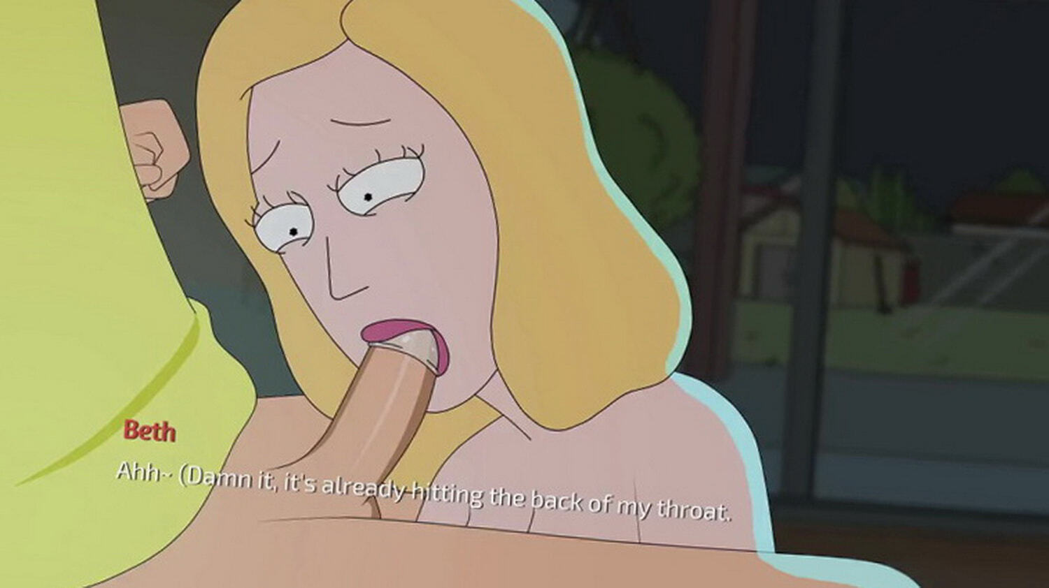 Morty Smith and Beth Smith Blonde Deepthroat Blowjob Penis Milf