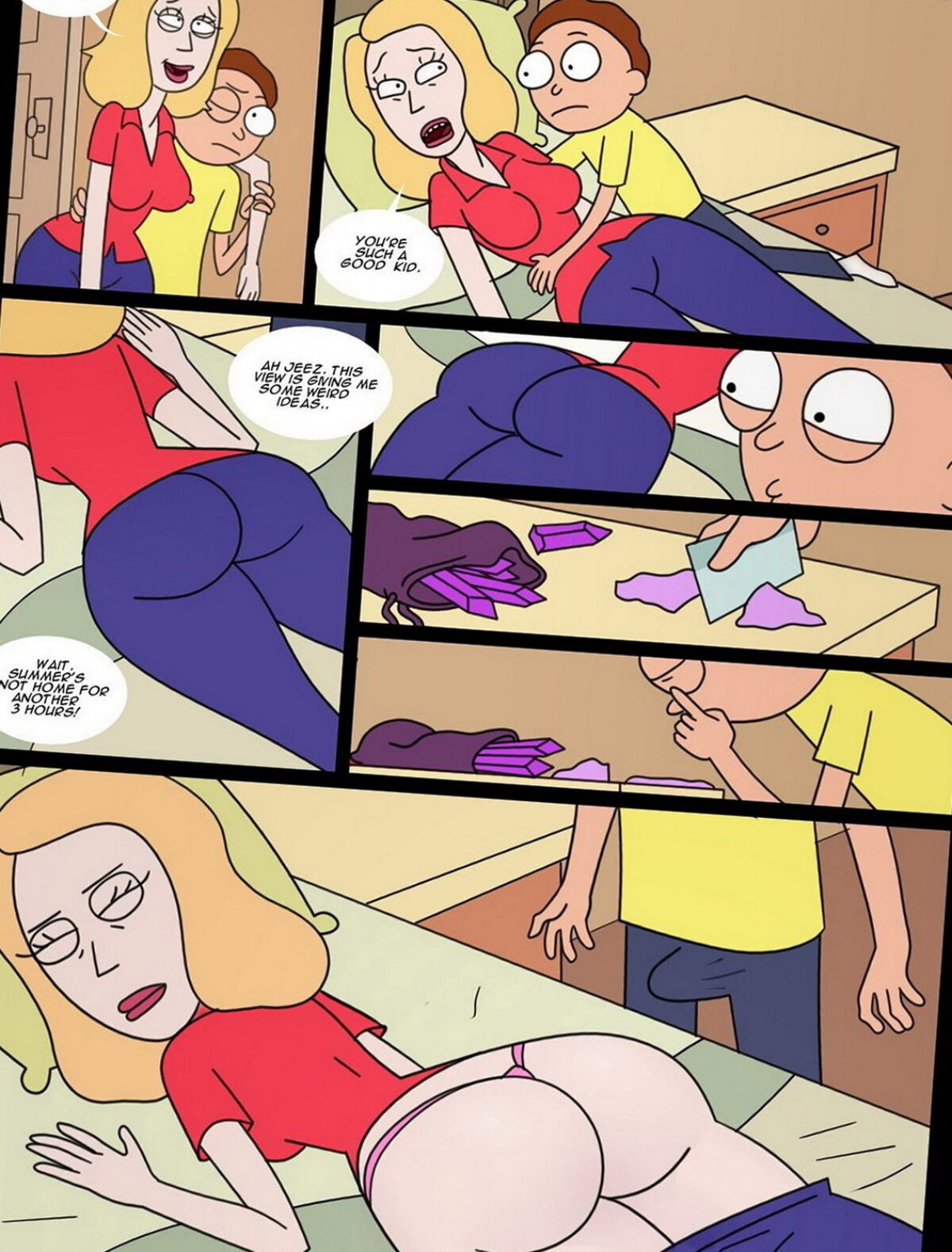 Morty Smith and Beth Smith Panties Drunk Sex Blonde Sleeping < Your Cartoon  Porn