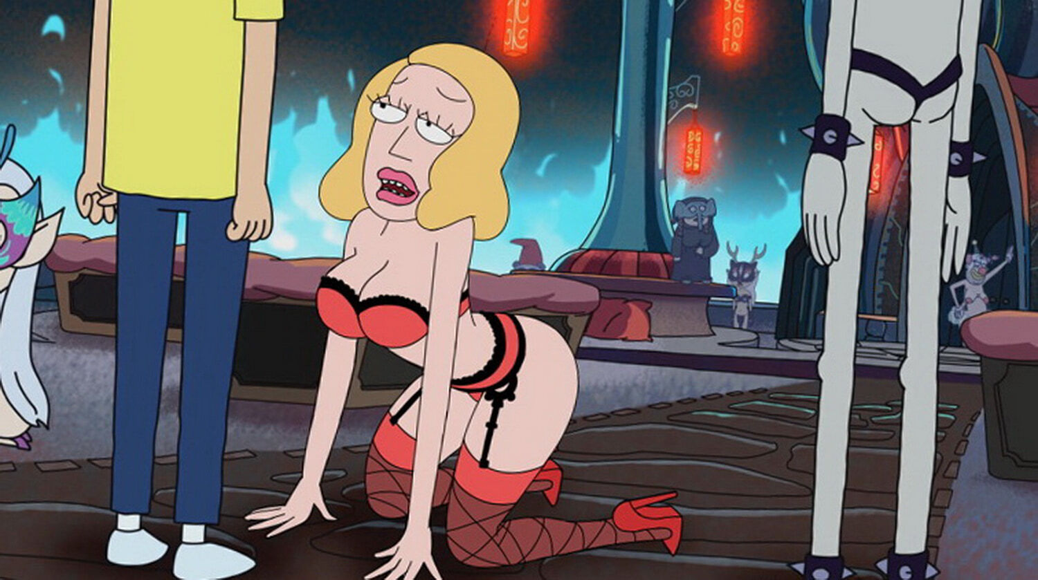 Morty Smith and Beth Smith Sex Slave Stockings.