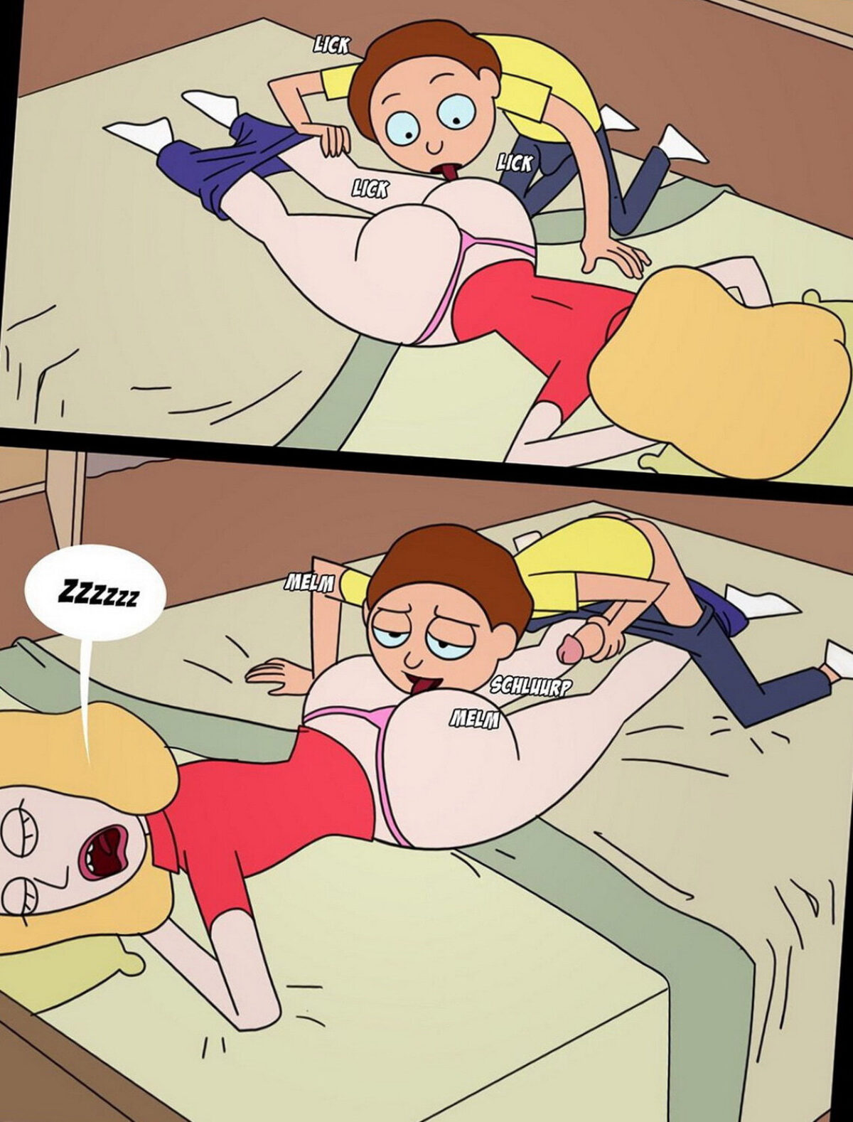 Morty Smith and Beth Smith Sleeping Panties Blonde Drunk Sexu003c Your Cartoon Porn