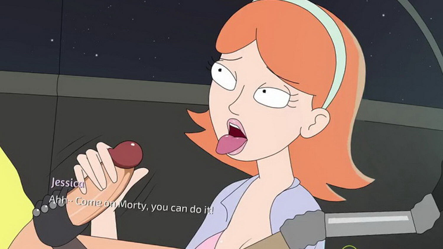 Morty Smith and Jessica Penis Handjob