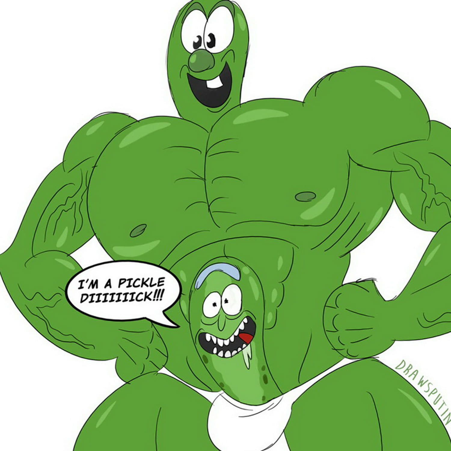 Pickle Rick and Rick Sanchez Penis Dick Muscle Muscular