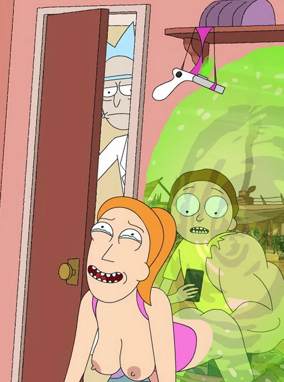 Summer Smith and Morty Smith Tits Fisting Muscular Nipples