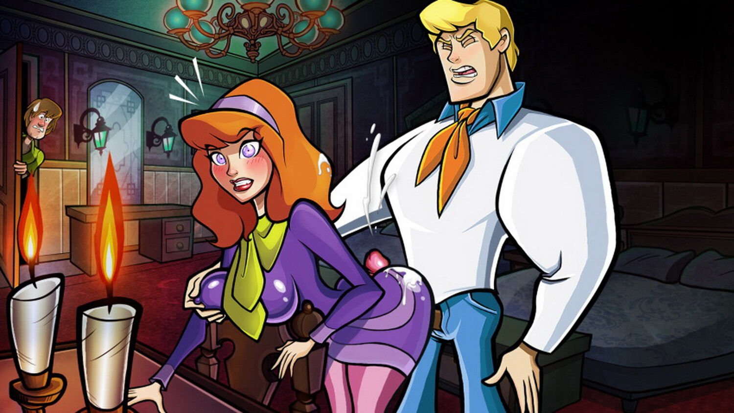 Daphne Blake and Shaggy Rogers Tits Cum On Back Big Breast Cum Penis