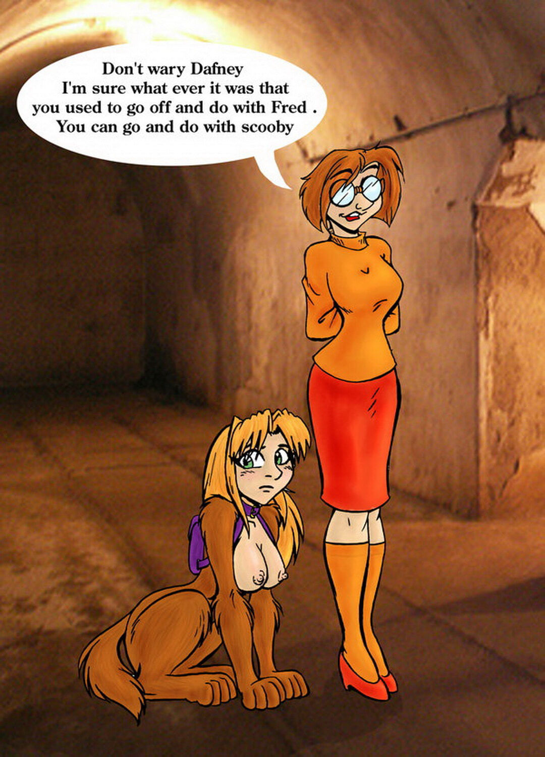 Daphne Blake and Velma Dinkley Transformation Yuri Topless