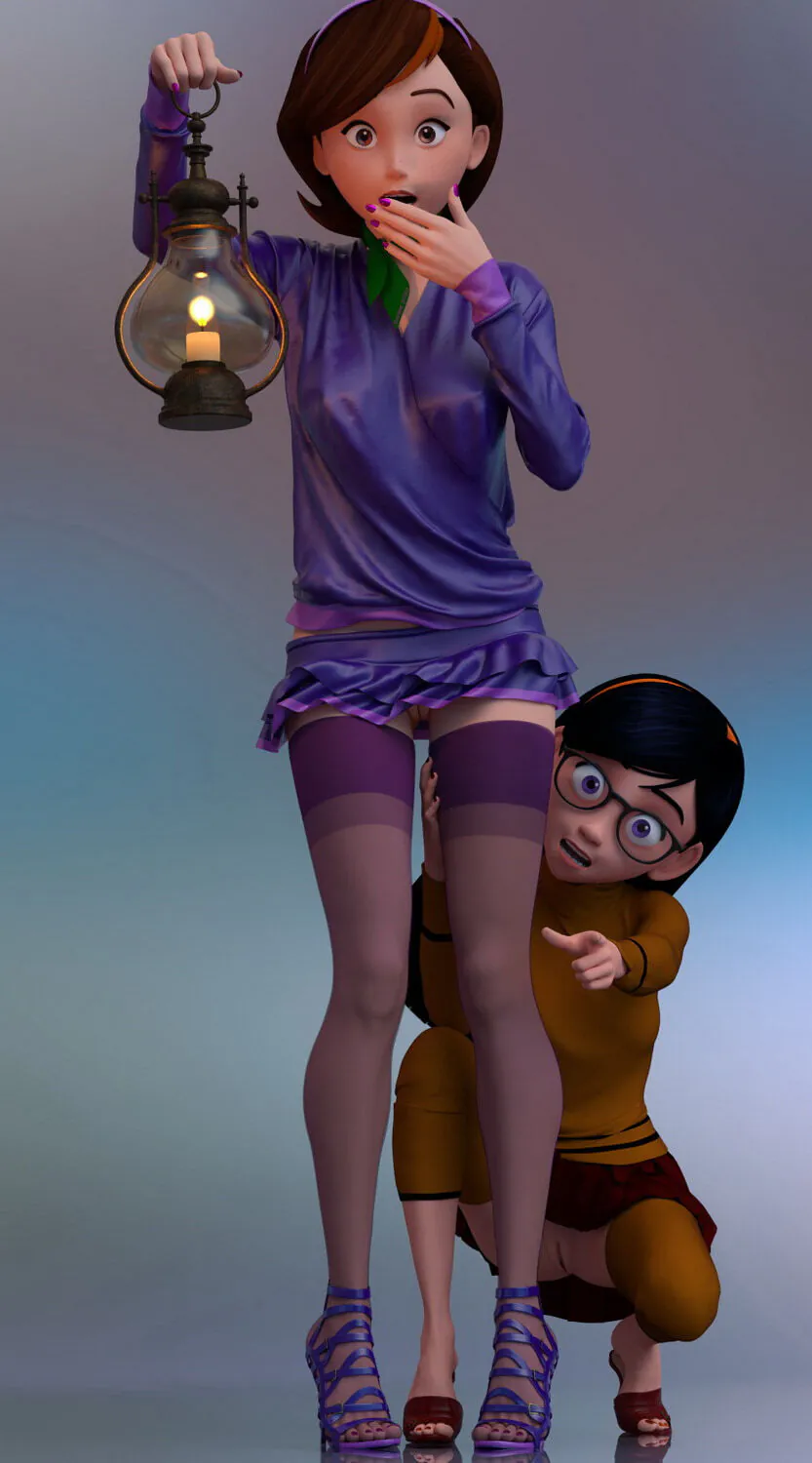 Helen Parr and Violet Parr Feet Female Only Pussy No Panties Heels
