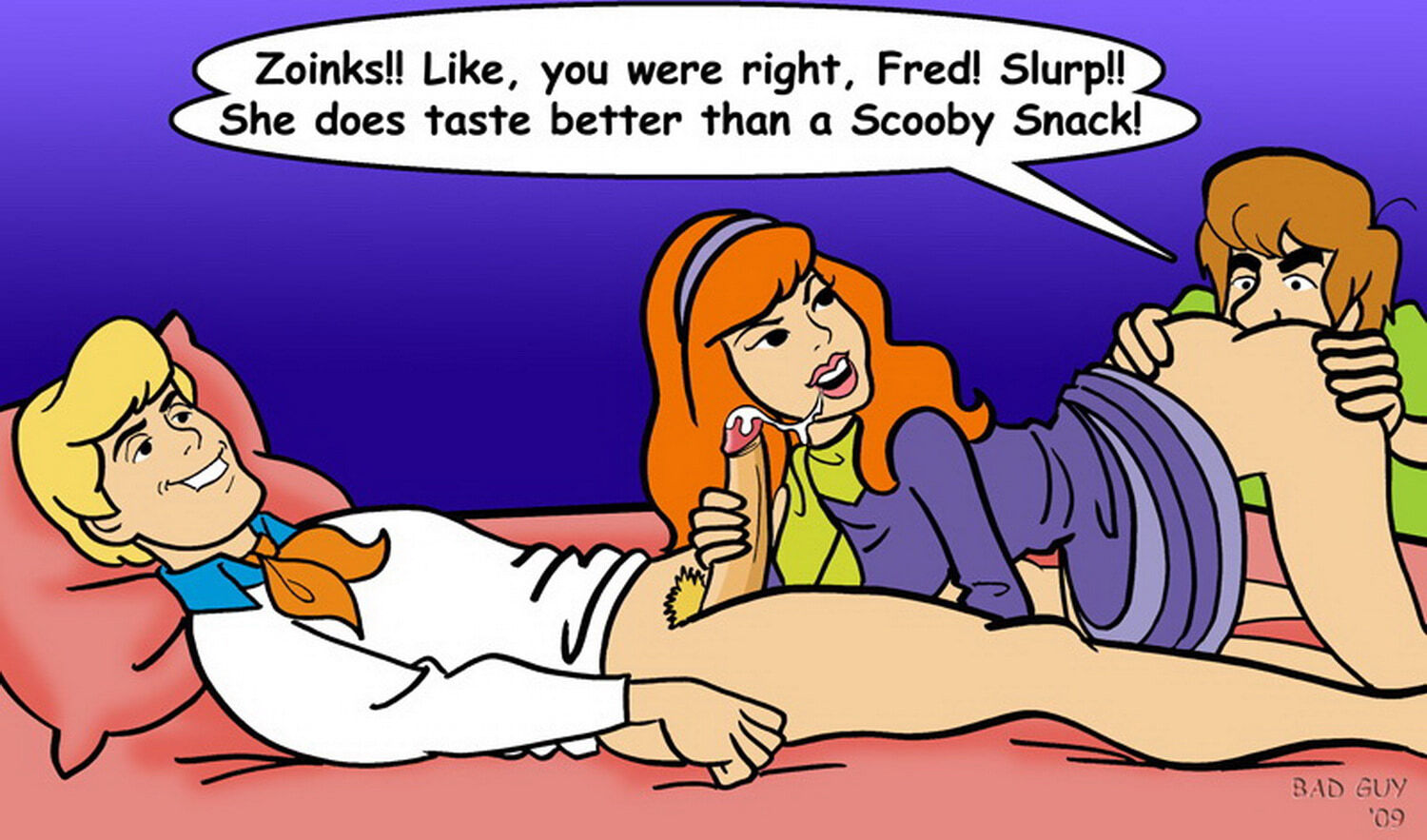 Shaggy Rogers and Fred Jones Cum Mmf Cunnilingus Sex Penis