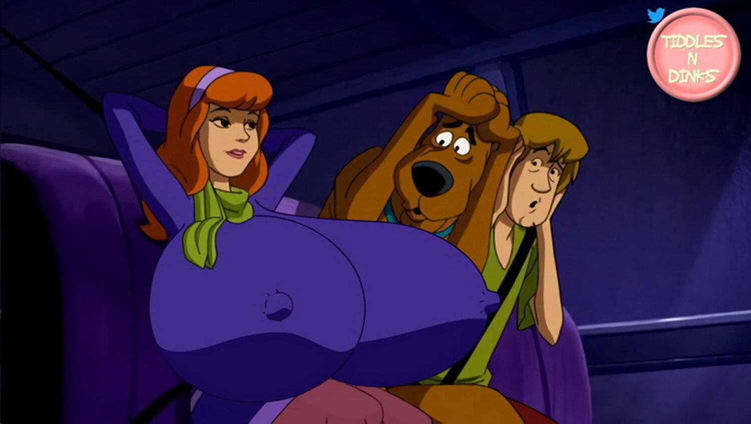 Shaggy Rogers and Scooby Erect Nipples Hyper Breasts