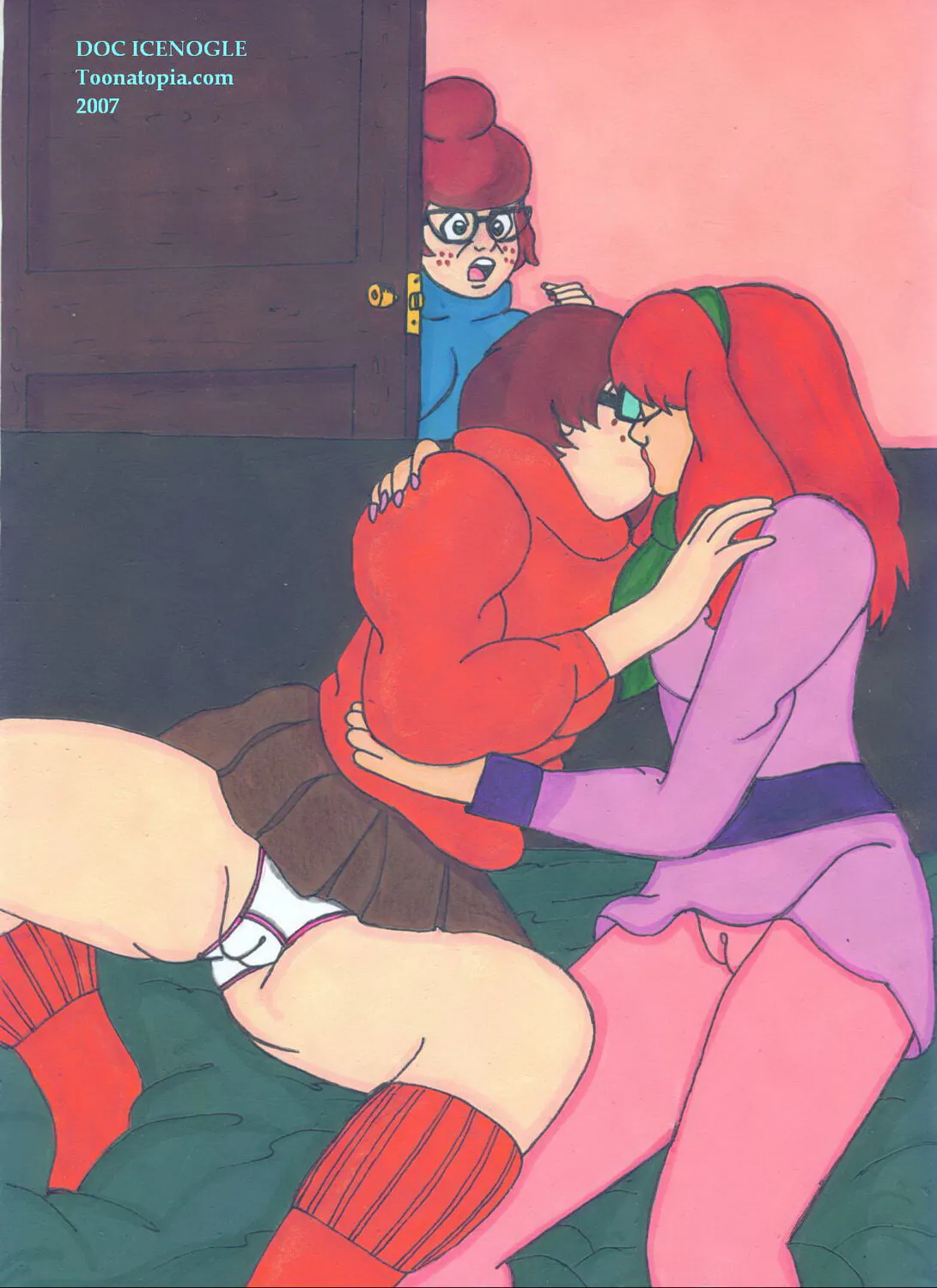 Velma Dinkley and Daphne Blake Yuri Female Only Uncensored Image
