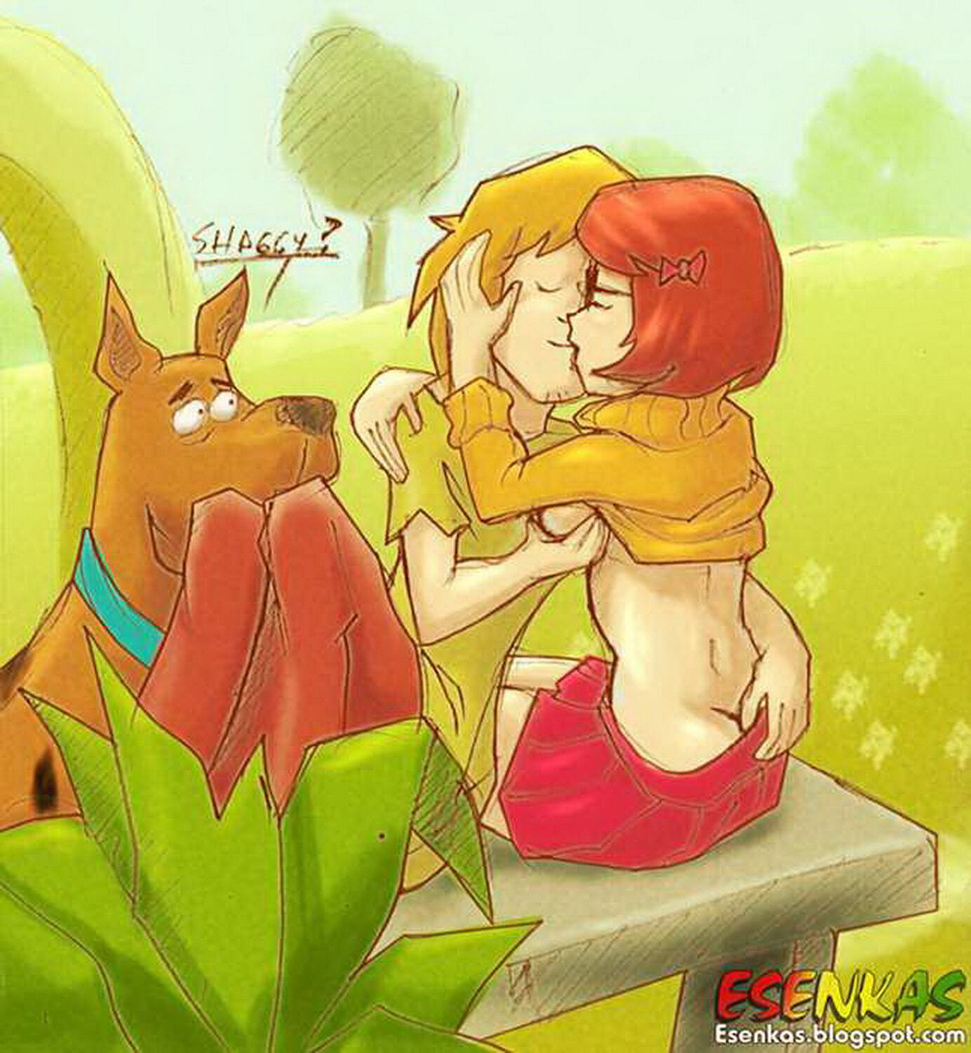 Velma Dinkley and Shaggy Rogers XXX Hentai Art