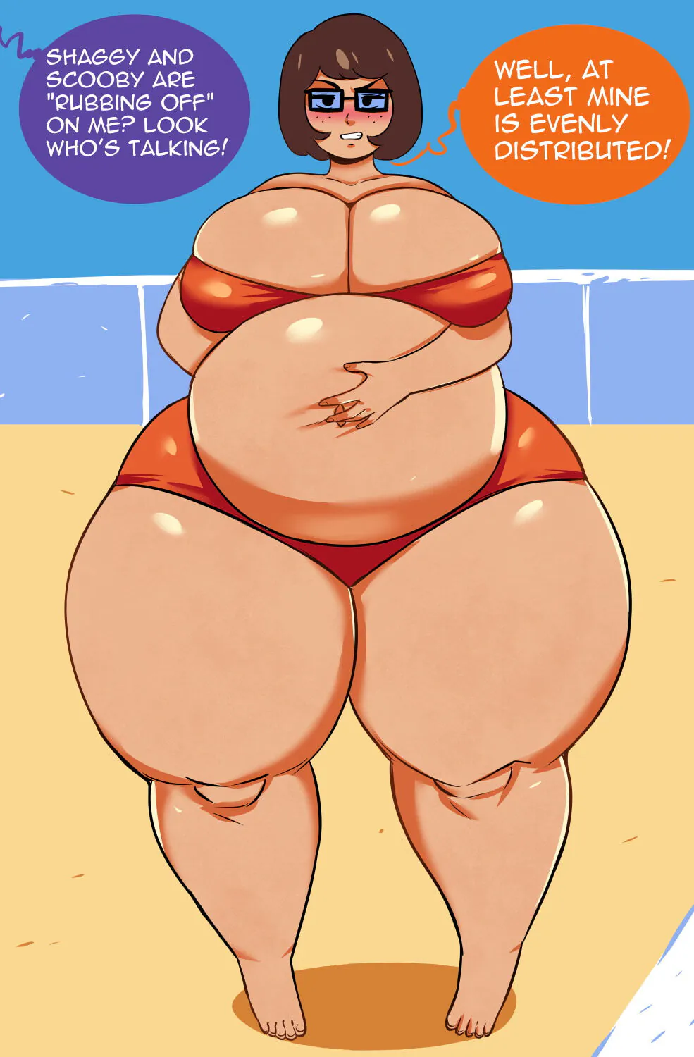 Velma Dinkley Chubby Huge Ass Swimsuit Hyper Butt Fat