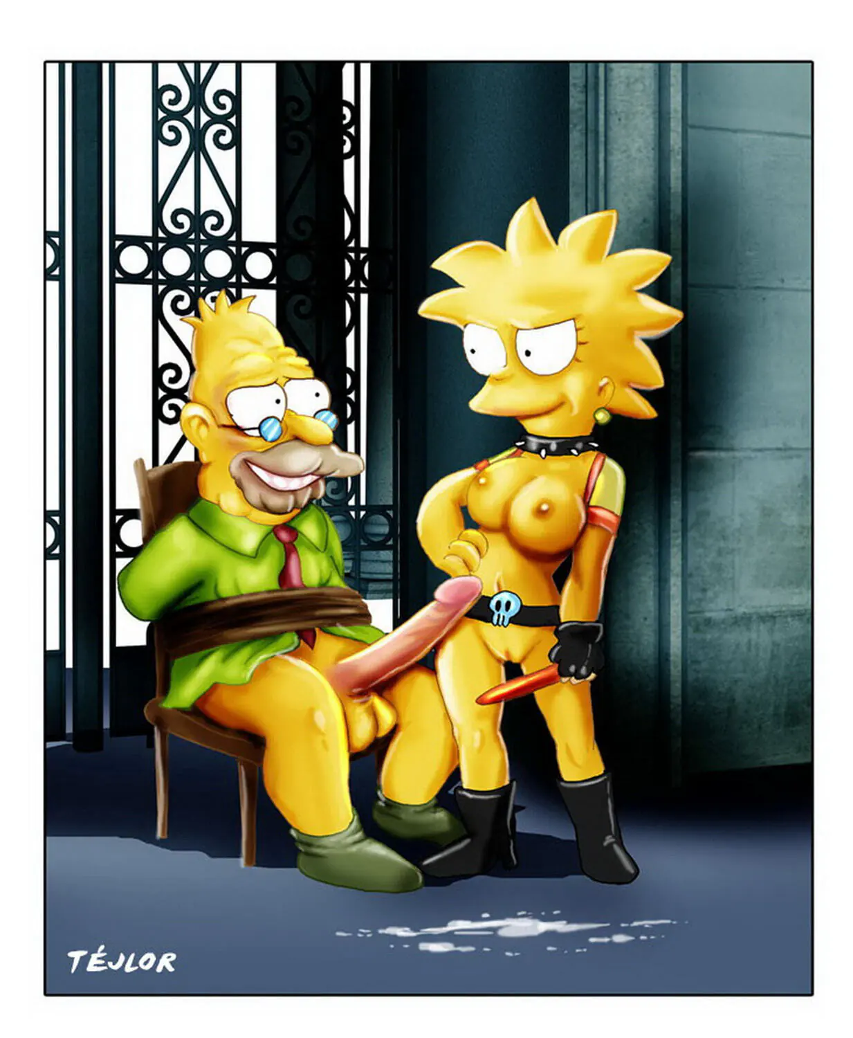 Abraham Simpson and Lisa Simpson XXX Hentai