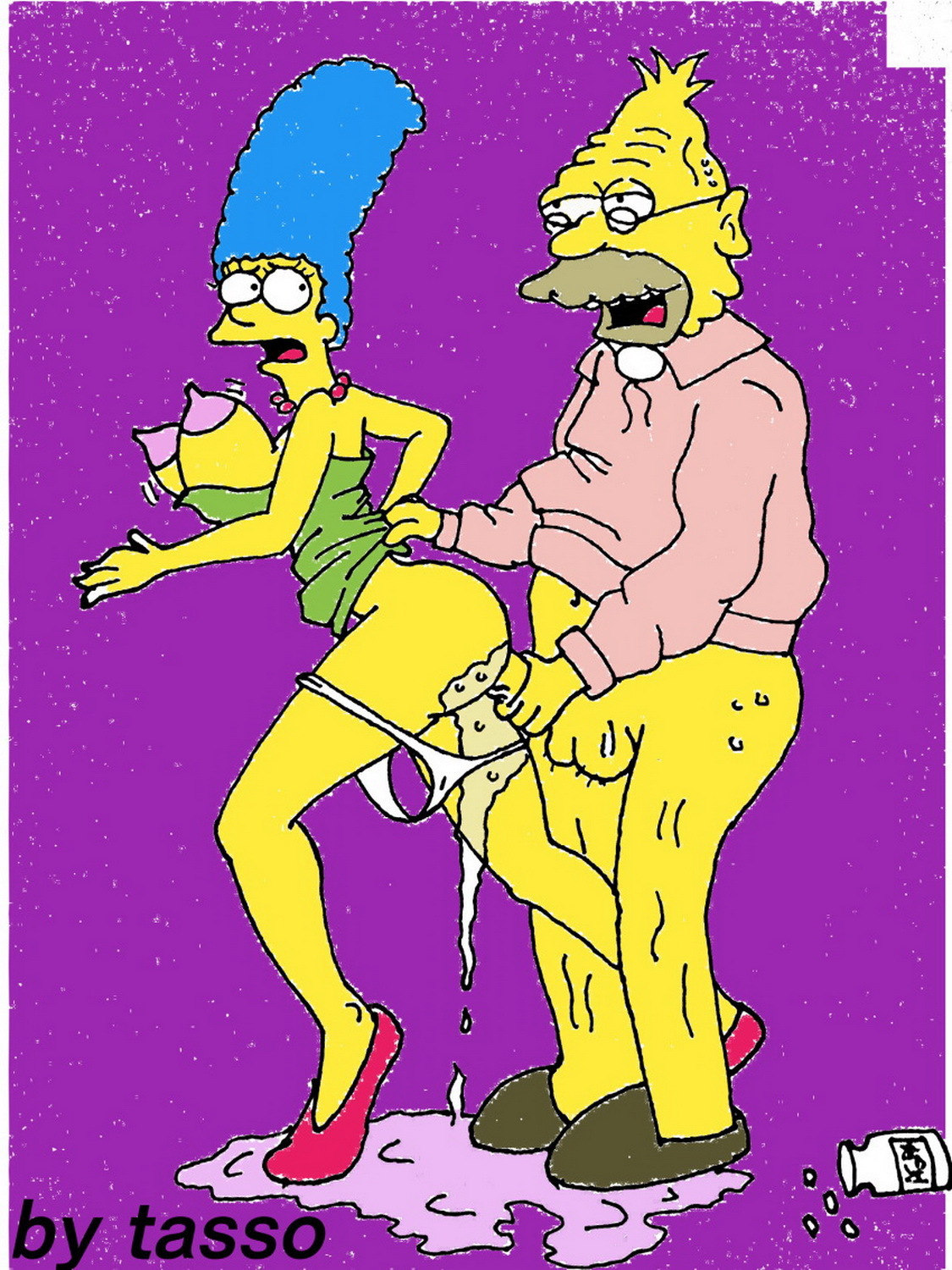 Abraham Simpson and Marge Simpson Cheating