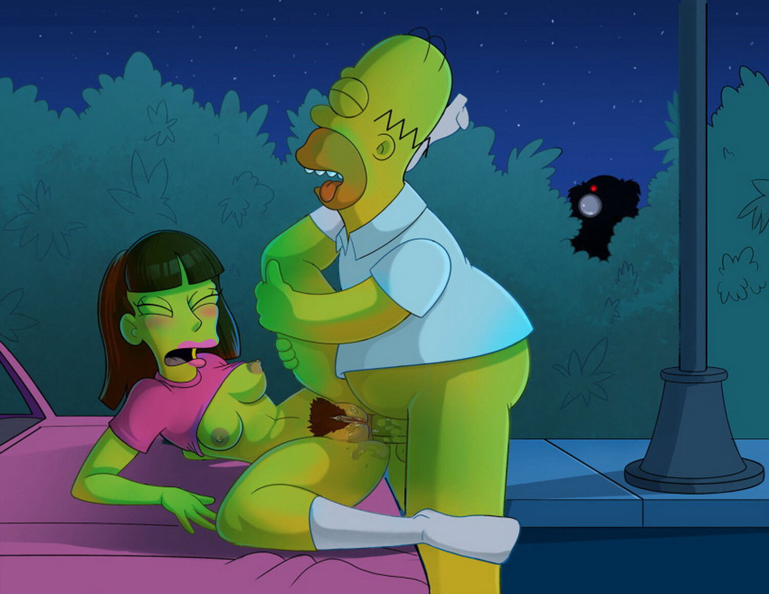 Ashley Grant and Groundskeeper Willie Anal Sex