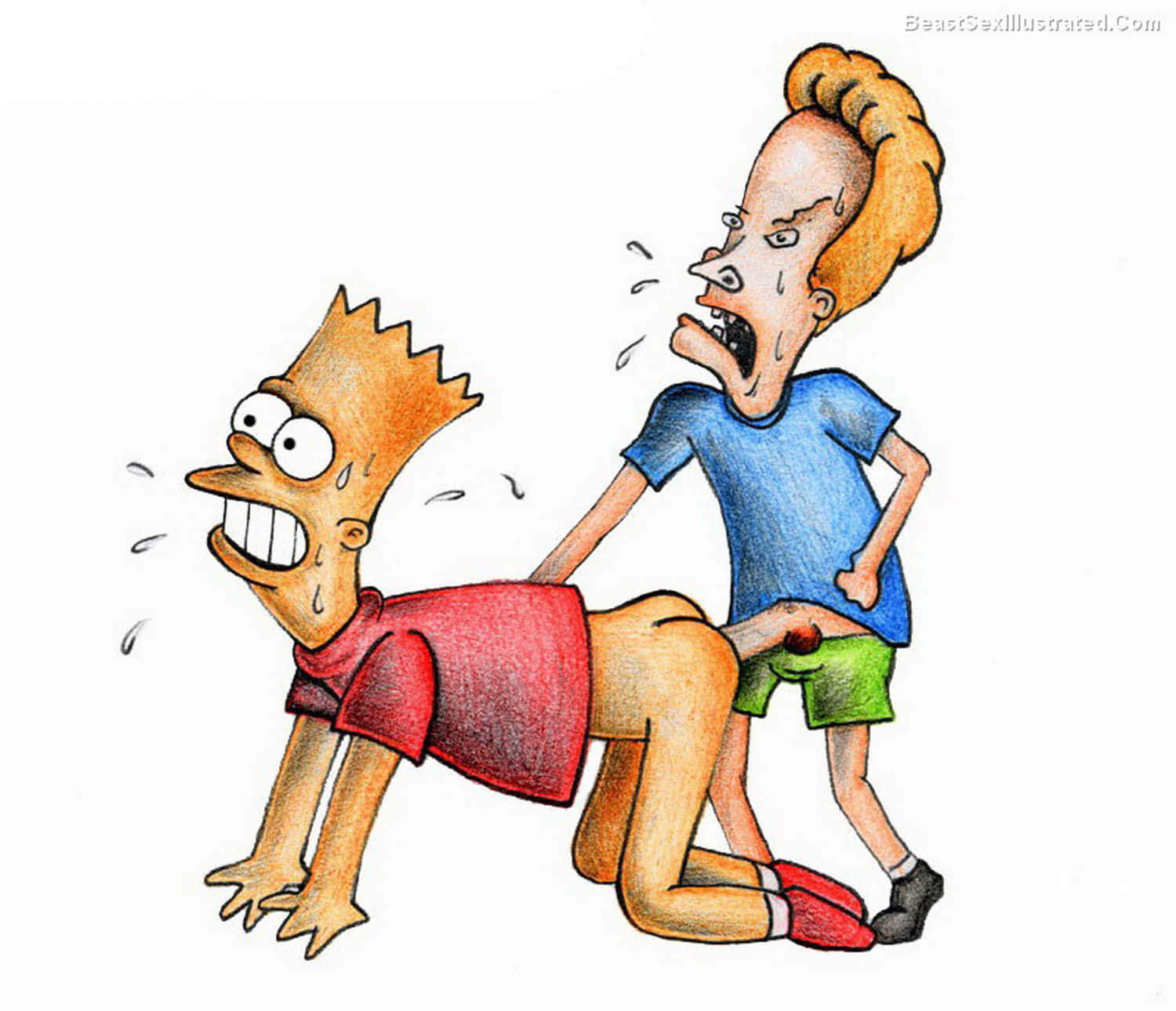 Bart Simpson and Beavis Anal Sex