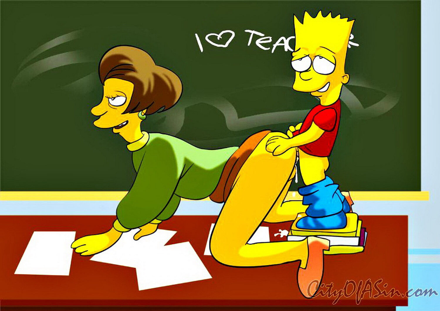 1500px x 1060px - Bart Simpson and Edna Krabappel Anal Penetration Anal Sex Cum Sex > Your  Cartoon Porn