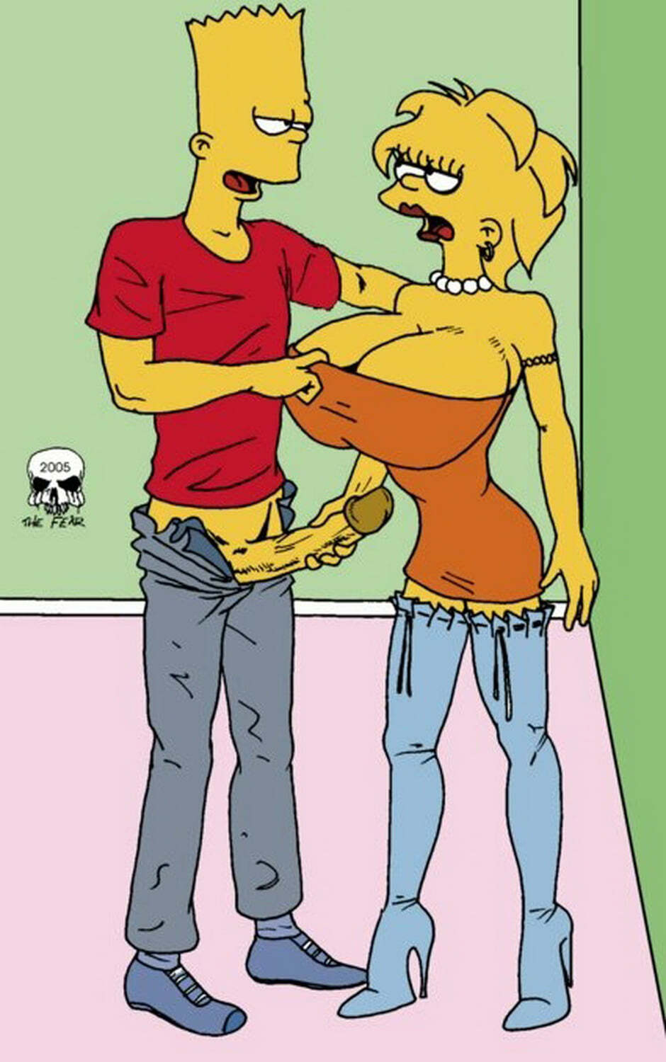 Bart Simpson and Lisa Simpson Penis Big Breast Tits