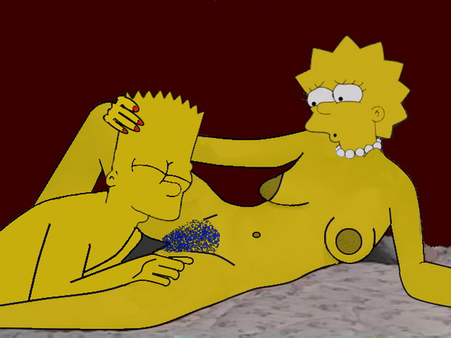 Bart Simpson and Lisa Simpson Pussy Hair.