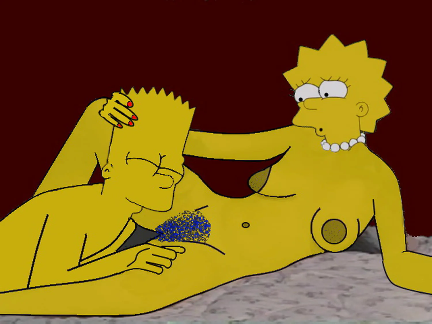 Bart Simpson and Lisa Simpson Pussy Hair