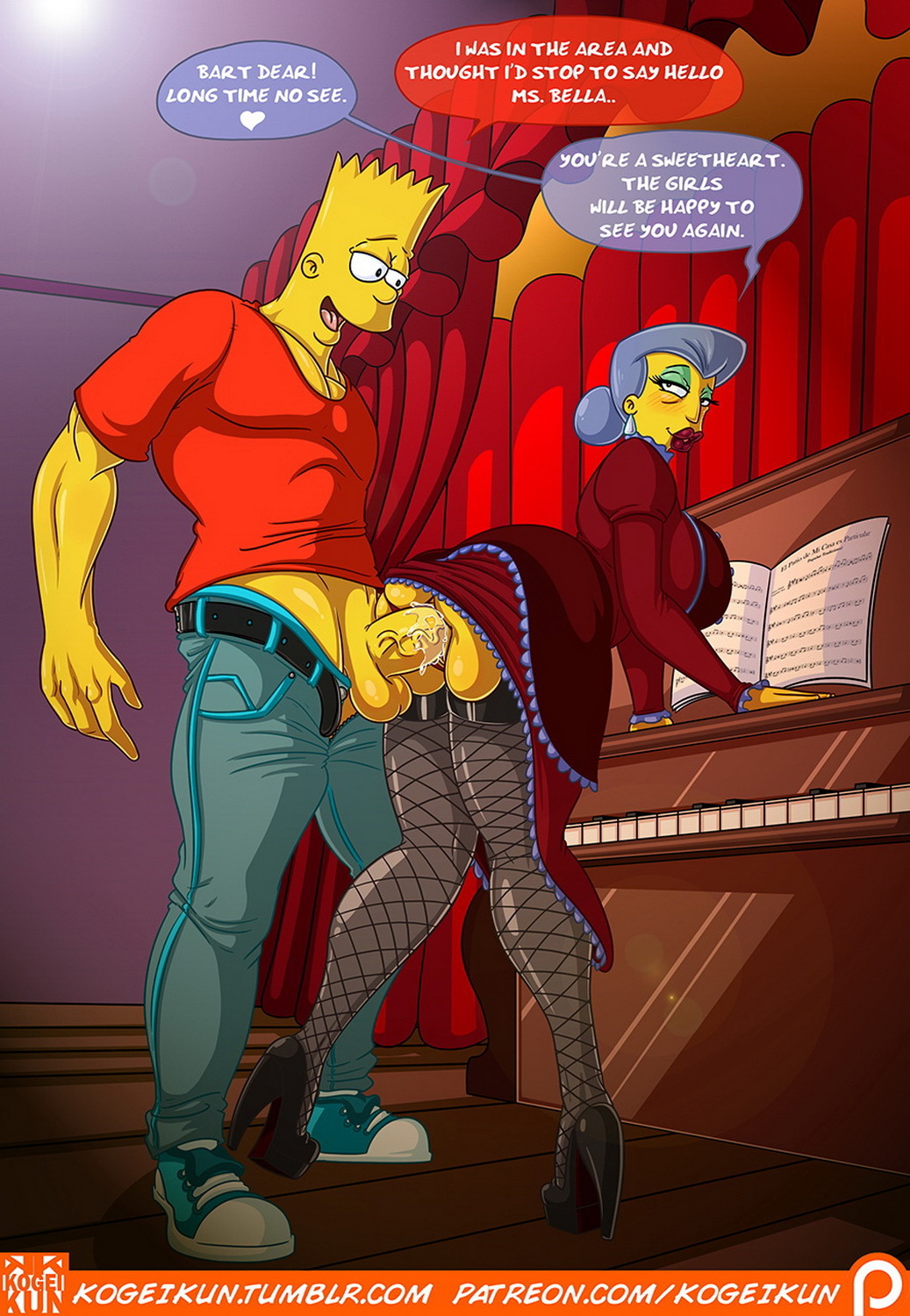 1037px x 1500px - Bart Simpson and Madame Belle Mature > Your Cartoon Porn