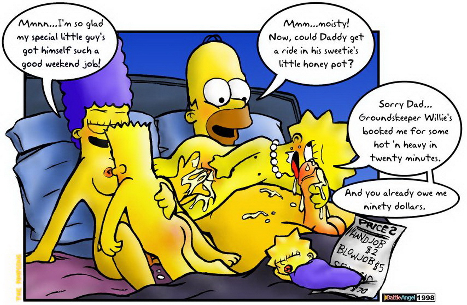 Bart Simpson and Maggie Simpson XXX Hentai Cute