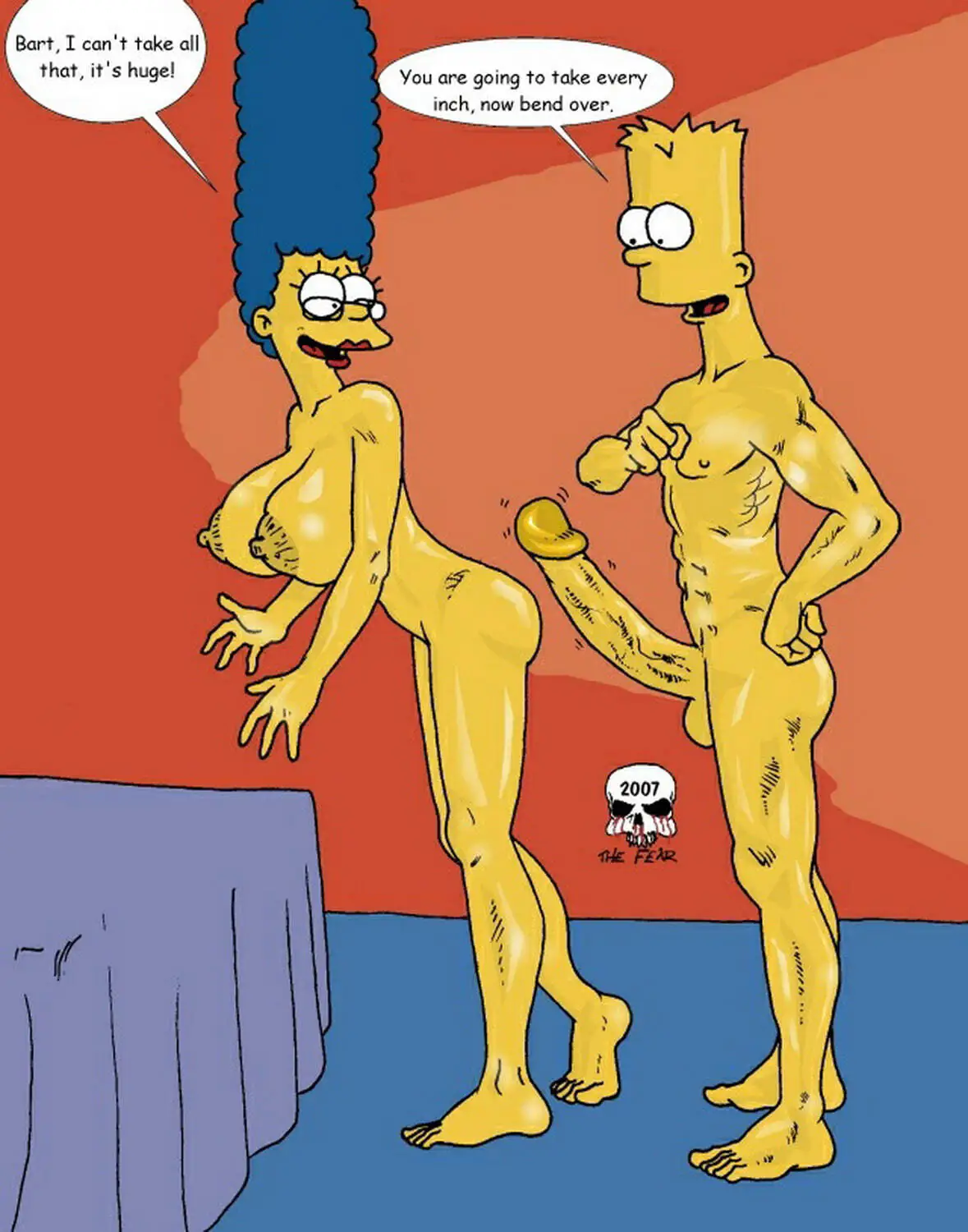 Bart Simpson and Marge Simpson Hentai XXX Drawing