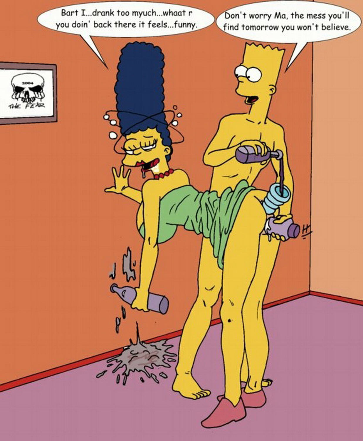 Bart Simpson and Marge Simpson Hentai XXX Popular