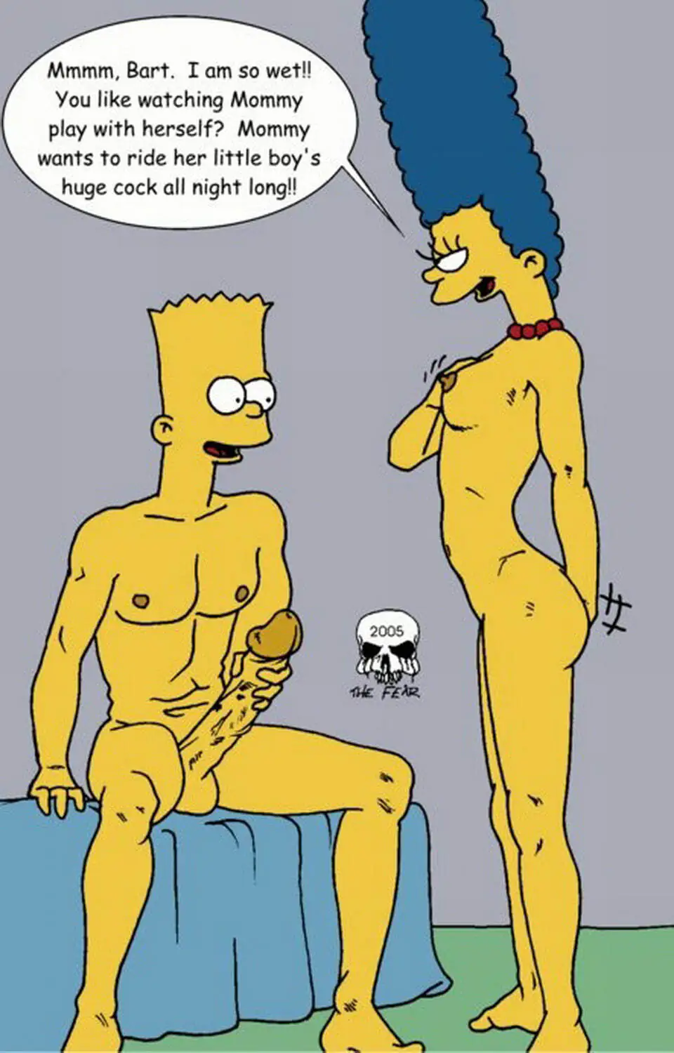 Bart Simpson and Marge Simpson Masturbation Tits Nude Penis