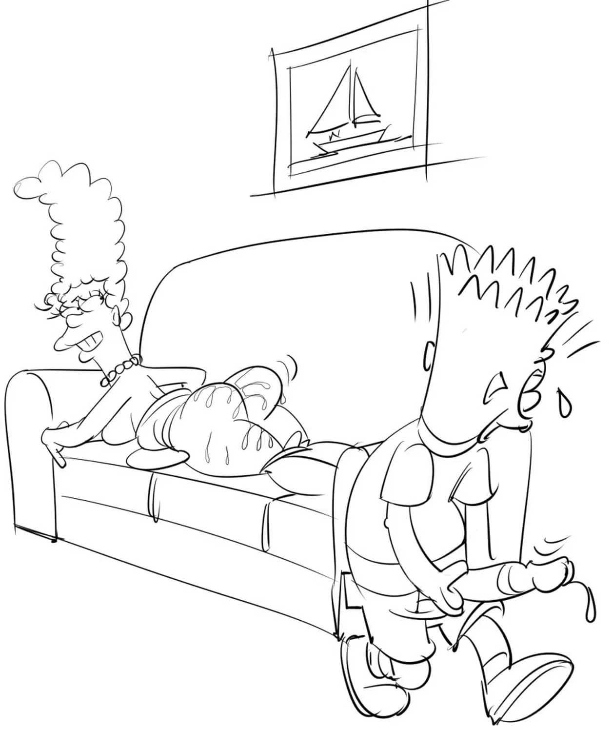 Bart Simpson and Marge Simpson Sex