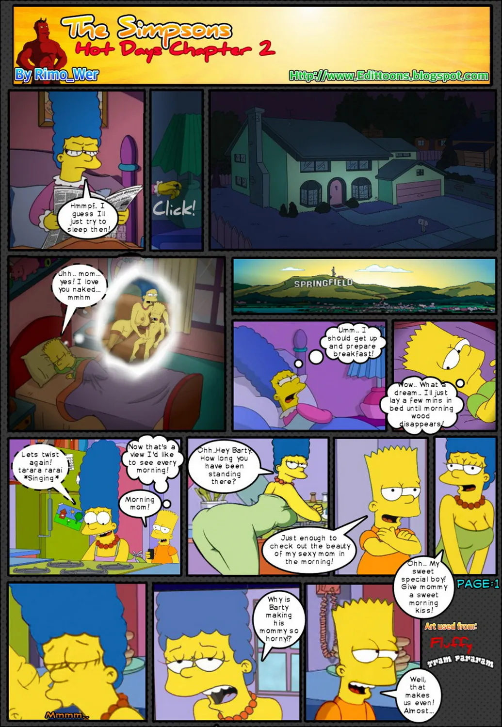 Bart Simpson and Marge Simpson XXX Hentai Uncensored