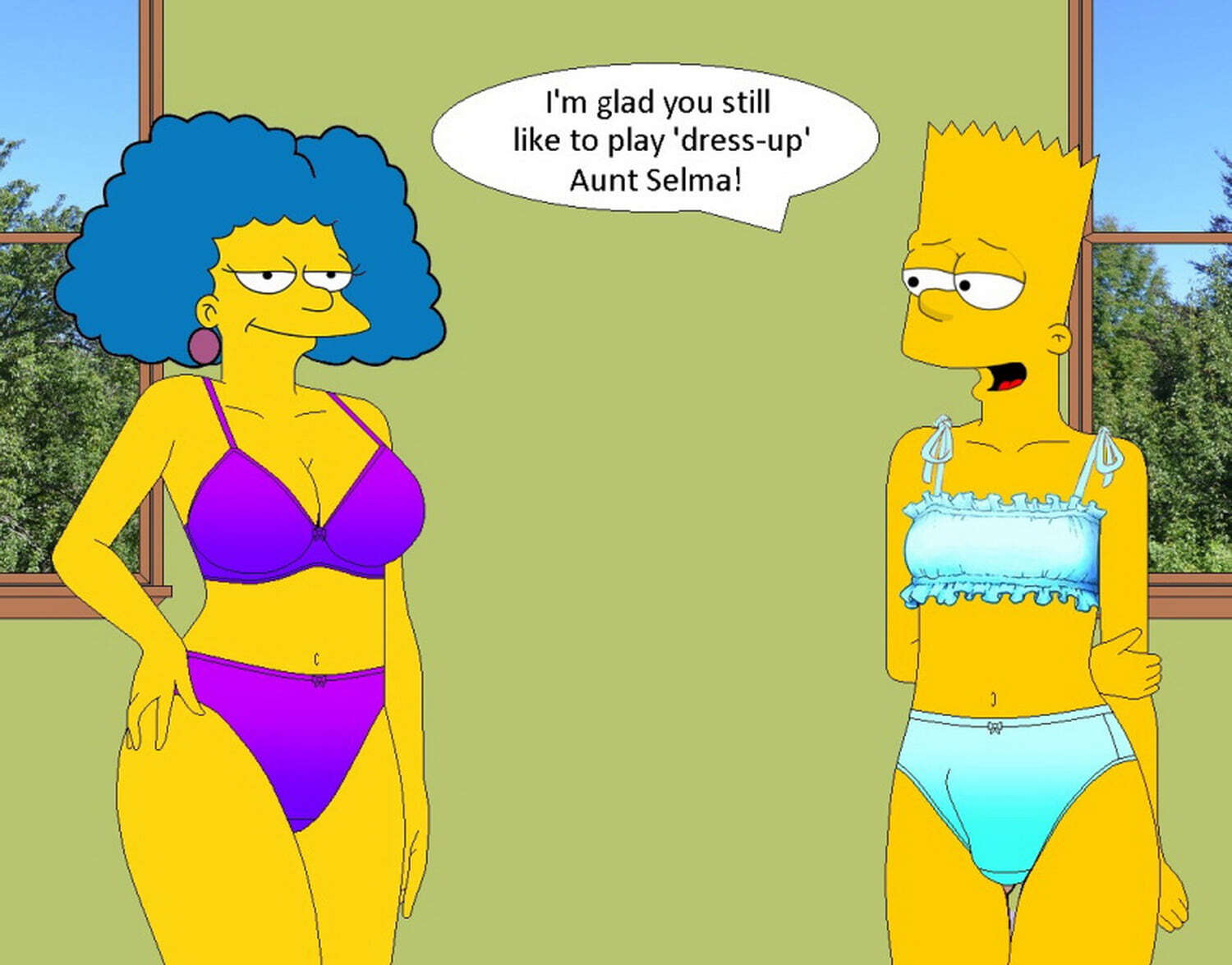 The Patty Selma And Marge Simpson Porn - Bart Simpson and Patty And Selma Bouvier Panties Crossdressing > Your  Cartoon Porn