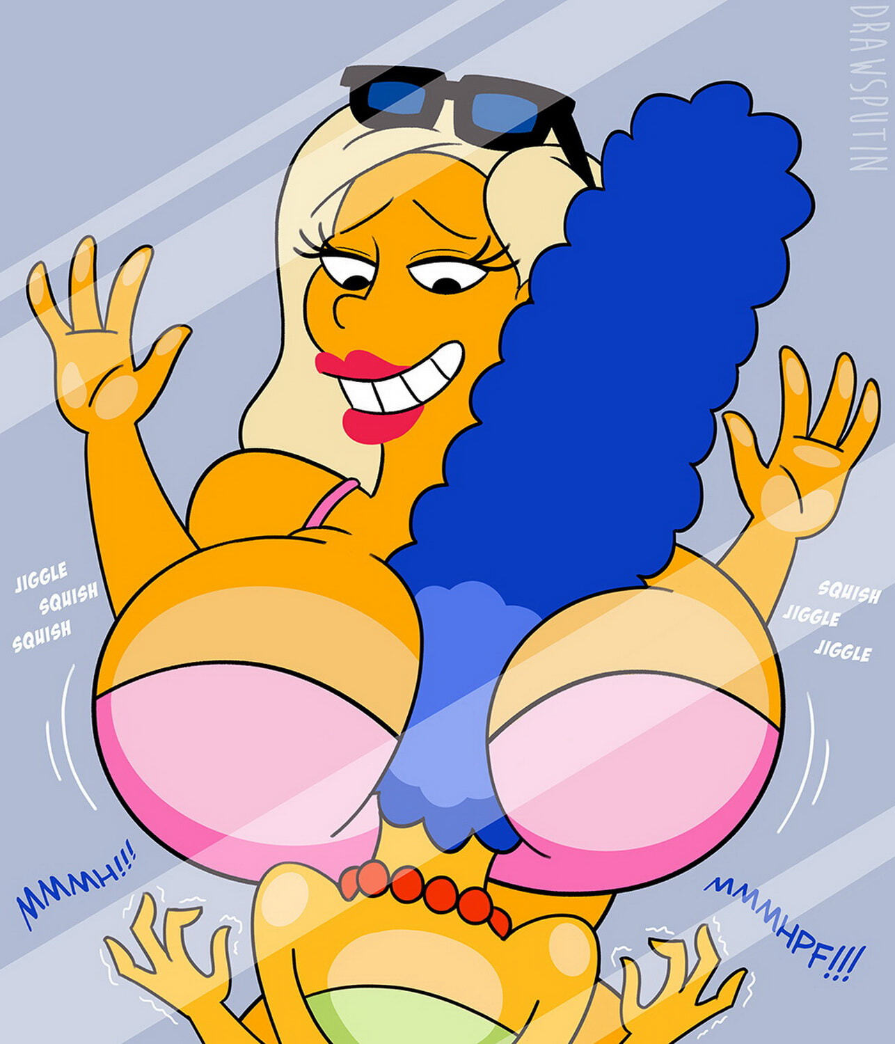 Sexy Blonde and Marge Simpson Milf Tits Yuriu003c Your Cartoon Porn