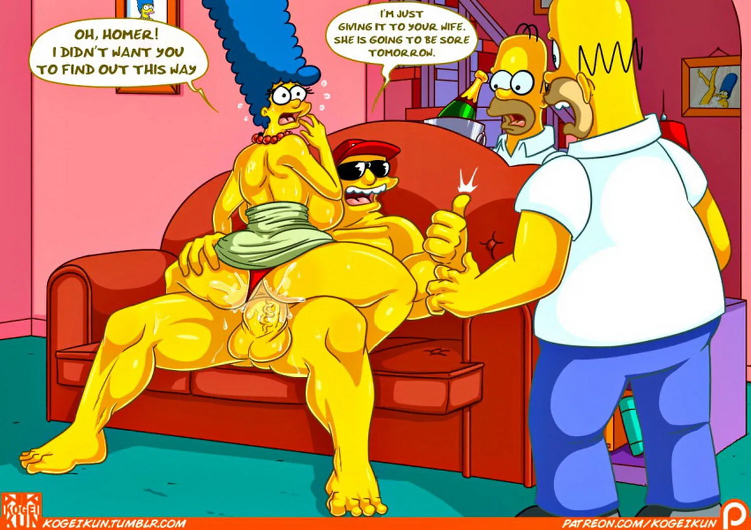 Duffman and Homer Simpson Big Breast Milf Tits Anal Sex Penis Cum