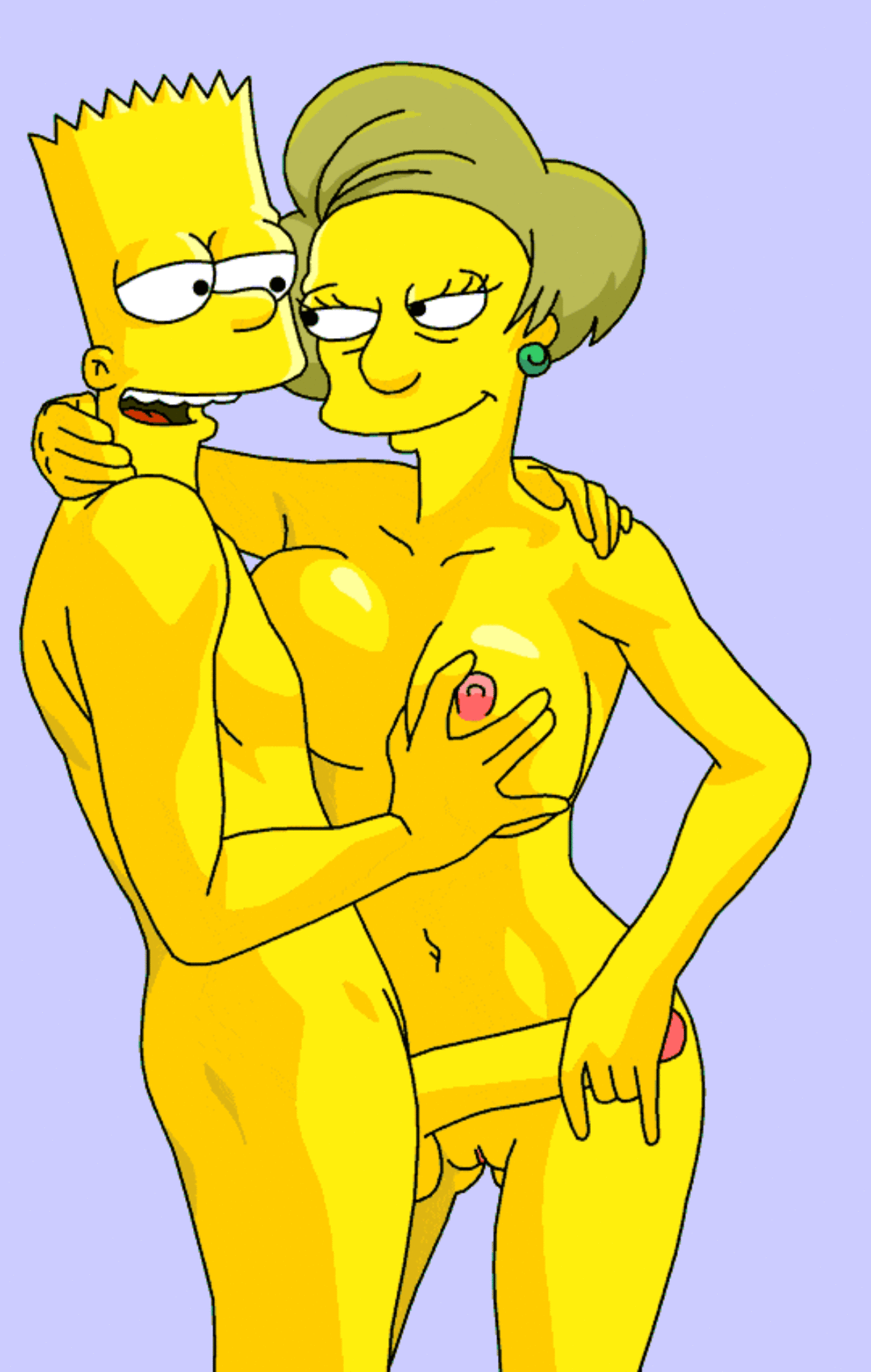 Edna Krabappel and Bart Simpson Handjob Tits Penis Gif Nude Pussy < Your  Cartoon Porn