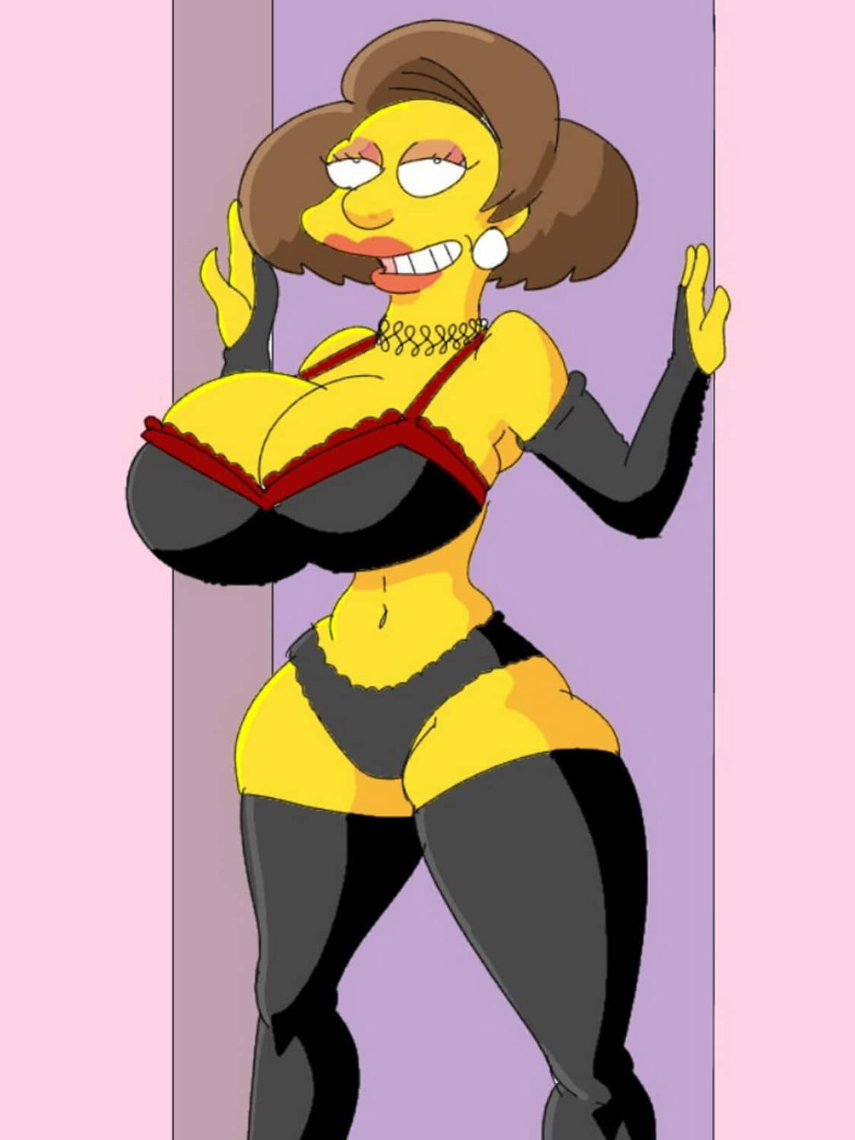 Edna Krabappel Big Breast Stockings Parody < Your Cartoon Porn