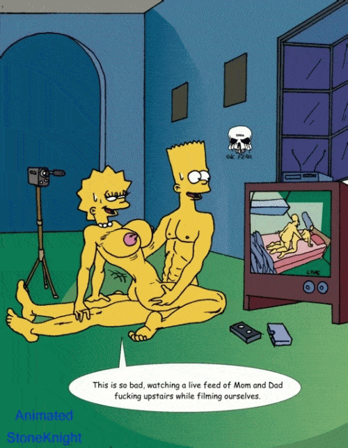 Animated Gif Cartoon Xxx Simpsons - Homer Simpson and Bart Simpson Gif Animated > Your Cartoon Porn