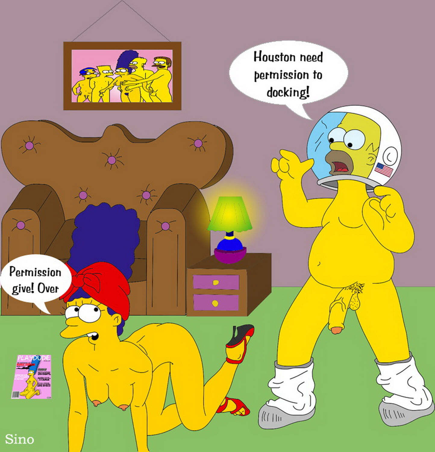 Homer Simpson and Bart Simpson Penis