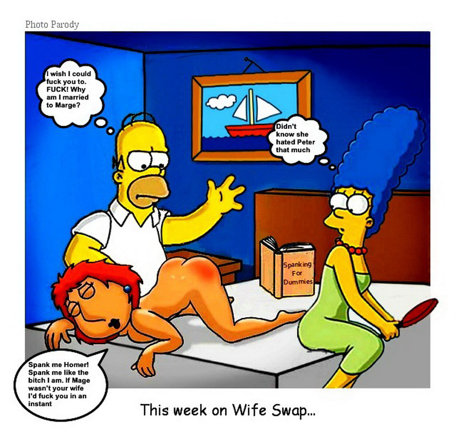 Homer Simpson and Lois Griffin Spanking Tits Nudeu003e Your Cartoon Porn